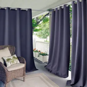 Elrene 026865954197 Connor Indoor/ Outdoor Curtain Panel Blue