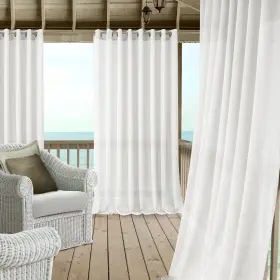 Elrene 026865960037 Carmen Sheer Extra-wide Indoor/outdoor Window Curtain White 114 Inch W X 95 L