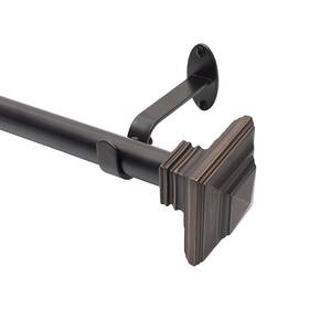 Elrene 194590000363 Home Fashions Florence Single 48 Inch - 86 Adjustable Rod Antique Bronze