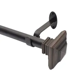 Elrene 194590000363 Home Fashions Florence Single 48 Inch - 86 Adjustable Rod Antique Bronze