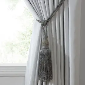 Elrene 739550334135 Home Fashions Julia Rhinestone Tassel Curtain Tieback 26 Inch Gr