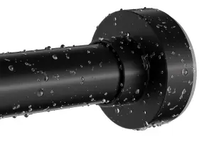 Ce09-34-82bk Emlaoe Black Shower Curtain Rod 34-82 Inches 2.8-6.8ft Never Rust Adjustable