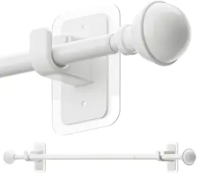 Creb0016amus Enjoybasics No Drill Curtain Rods For Window 28 To 60 27-65 Inch White