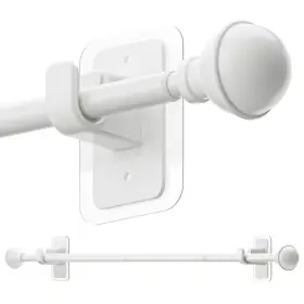 Creb0035amus Enjoybasics No Drill Curtain Rods For Window 66 To 120 Inches 5/8 Inch Diame