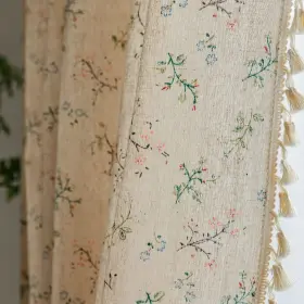 En211027m Enjoybridal Floral Living Room Curtains 84 Inches Long Doorway Vintage Semi S