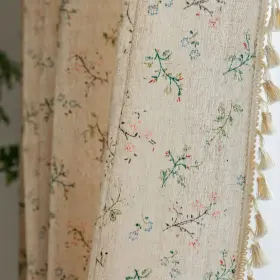 En220722l1f Enjoybridal Floral Farmhouse Curtains 96 Inches Long Semi-blackout Living Roo