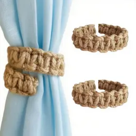 Hh2024 Eorea Braided Curtain Tiebacks For Drapes Rustic Holdbacks And Boho Curt