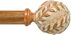 Equrroy 607604678187 Imitation Wood Grain Curtain Rod For Windows 66 To 120 Inches 1 Inch Heavy-d