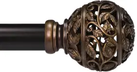 Equrroy 607604678323 Curtain Rods For Windows 48 To 84 Inches 1 Inch Heavy-duty Adjustable Decora