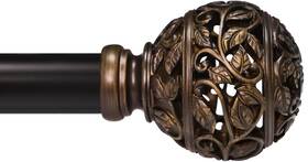 Equrroy 607604678330 Curtain Rods For Windows 66 To 120 Inches 1 Inch Heavy-duty Adjustable Decor