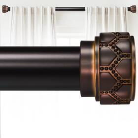 Equrroy 667763805060 Bronze Curtain Rods For Windows 28 To 48 Inch 2.3-4ft 1 28-48