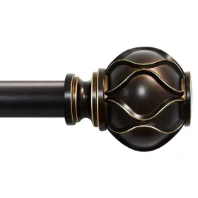 Equrroy 974387768829 Bronze Curtain Rod For Windows 28 To 48 Inches 2.3-4ft 1 Inch Diameter Heavy-du