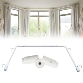 2225kzdclg-bs-ux Eticsipa #gzqgus Bay Window Curtain Rods 1 Inch Heavy Duty Metal Corner Rod For