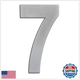 Evi Herrajes B08v5rqdf3 Exterior Adhesive House Number Gate Or Garage 6.3 Inch Stainless Steel Aisi 304