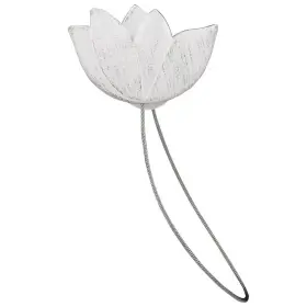 Evideco French Home Goods 705353649677 White/gold Magnetic Resin Tulip Curtain Tie Back Set Of 2