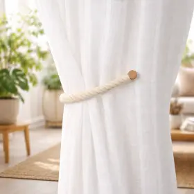 L2211 Evideco Twisted Curtain Tiebacks With Magnetic Closure 19.75 X 0.75 In
