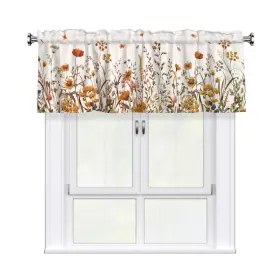 T9i8zmt1e5e9pe9jzg250605 Evlaschin Fall Floral Window Valance Autumn Wildflower Short Kitchen Valances Drapes