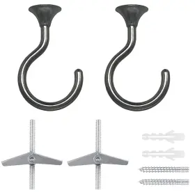 Evsteluo 616943808322 2 Sets Heavy Duty Swag Ceiling Hooks With Hardware For Hanging Plants Cavity