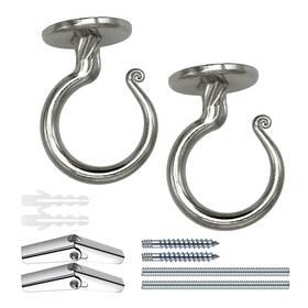 Evsteluo 653387596453 2 Inch Heavy Duty Ceiling Hook Easy Installation Zinc Alloy Hooks For Ha