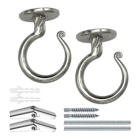 Evsteluo 653387596453 2 Inch Heavy Duty Ceiling Hook Easy Installation Zinc Alloy Hooks For Ha