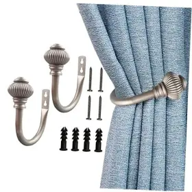 Ewhf 799086601101 Set Of 2 Curtain Holdbacks Window Treatment Tiebacks With Pewter 1pair