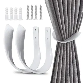 Exclen 086972689498 Curtain Holdback Pull Back Hooks Decorative Tiebacks Drapery Hoo