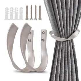 Exclen 761882542285 Window Curtain Holdback Decorative Drapery Set Of 2 Alumi