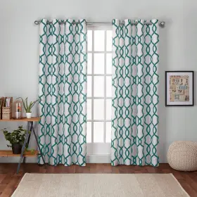 Exclusive Home 642472004522 Kochi Light Filtering Linen Blend Grommet Top Curtain Panel Pa