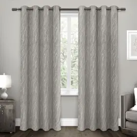 Exclusive Home 642472008667 Forest Hill Woven Room Darkening Blackout Grommet Top Curtain