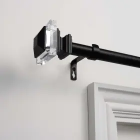 Er1019-02 Exclusive Home Curtains Prism 1 Inch Curtain Rod And Coordinating Matte Black