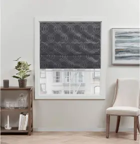 Yo013607dsehb1 Exclusive Home Curtains Prague Trellis 100% 27 Inch W X 64 H Grey