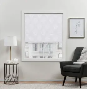 Yo013608dsehb1 Exclusive Home Curtains Marseilles Damask 100% 27 Inch W X 64 H White