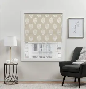 Yo013608dsehc1 Exclusive Home Curtains Marseilles Damask 100% 31 Inch W X 64 H Natural