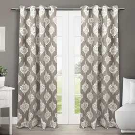 Eh7945-03 Exclusive Home 2-84g Curtains - Medallion Blackout Grommet Top Curt