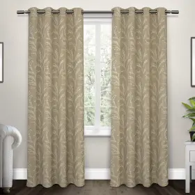 Eh8003-02 Exclusive Home 2-84g Curtains Kilberry Woven Blackout Grommet Top Curtain Panel Pai
