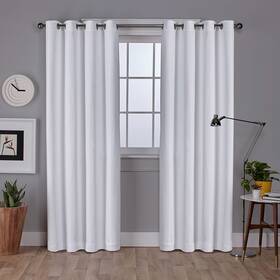 Exclusive Home Eh8009-04 2-84g Curtains - Vesta Heavyweight Textured Linen Bl