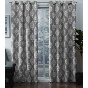Exclusive Home Eh8180-08 Medallion Room Darkening Blackout Grommet Top Curtain Panel Pa