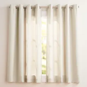 Eh8181-16-2-63g Exclusive Home Loha Linen Grommet Top Curtain Panel Pair 54 Inch X63 Ivory
