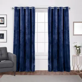 Eh8194-03 Exclusive Home 2-84g Velvet Heavyweight Light Filtering Grommet Top Curtain Panel P