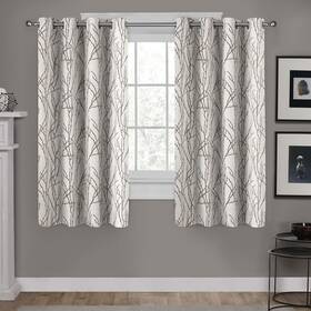 Exclusive Home Eh8271-02 2-63g Curtains - Branches Linen Blend Window Curta Inch