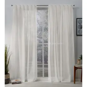 Eh8324-02 Exclusive Home Belgian Sheer Hidden Tab Top Curtain Panel Pair 50 Inch X108 Sno