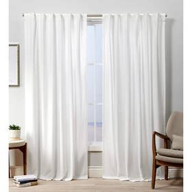 Exclusive Home Eh8430-04 Curtains Velvet Hidden Tab Top Curtain Panel 52x108 Winter W