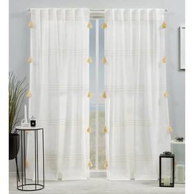 Exclusive Home Eh8465-03-2-96h Demi Light Filtering Hidden Tab Top Curtain Panel Pair 54 Inch X96