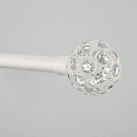 Exclusive Home Er1003-04-66120 Curtains Rings 1 Inch Curtain Rod And Coordinating Finial Set Mat