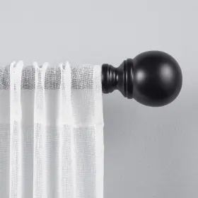 Er1010-03 Exclusive Home Sphere 1 Inch Curtain Rod And 36 -72 Matte Black