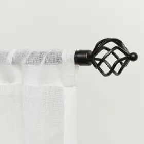 Er1011-02 Exclusive Home Torch 1 Inch Curtain Rod And Coordinating Finial Set Matte Bronze