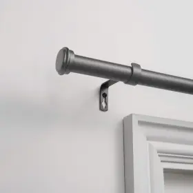 Er1014-05 Exclusive Home Topper 1 Inch Curtain Rod And Coordinating Finial Set Gunmetal A
