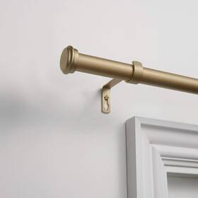 Exclusive Home Er1014-06 Topper 1 Inch Curtain Rod And Coordinating Finial Set Gold Adjus