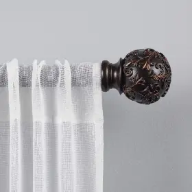 Er1015-02 Exclusive Home Vine 1 Inch Curtain Rod And Coordinating Finial Set Matte Bronze