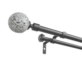 Er1024-02 Exclusive Home 66120 Curtains White Mosaic Double Curtain Rod And F